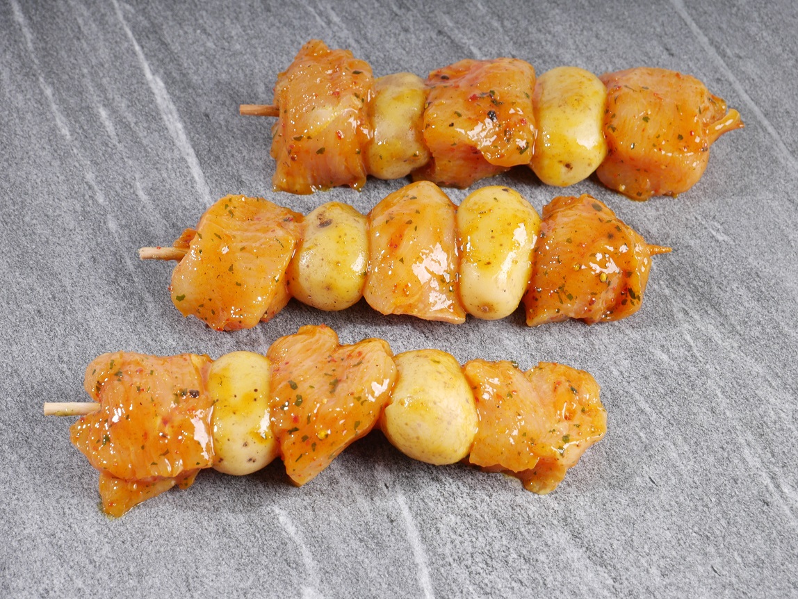 Hähnchen-Kartoffelspieß