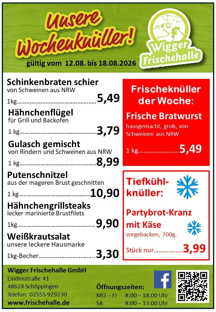Aktuelle Wochenangebote der Wigger Frischehalle