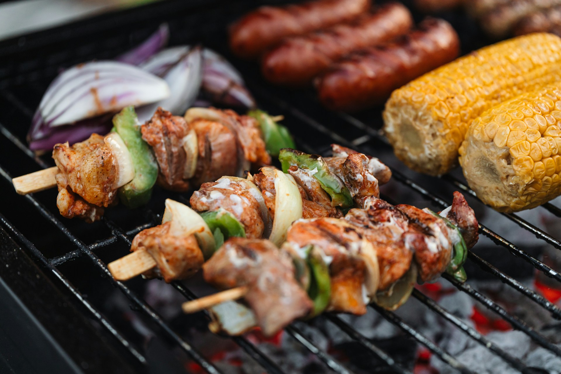 Saftige Grillspieße mit Paprika